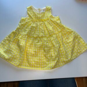 Yellow Gingham Sleeveless Dress
